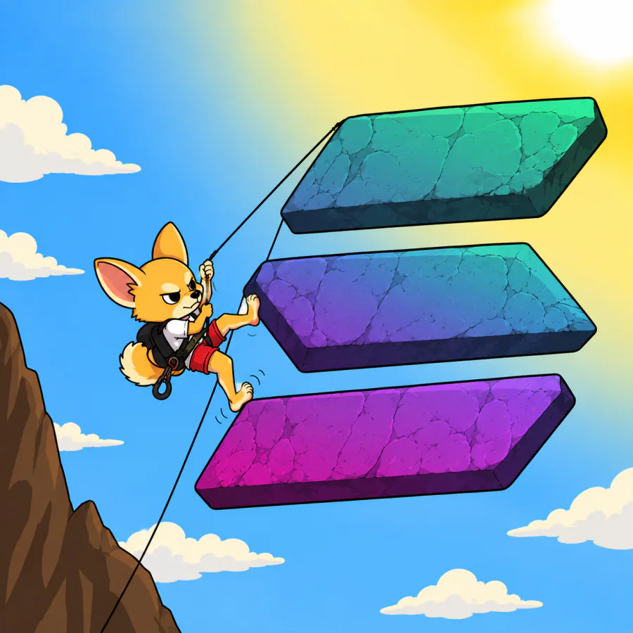 Climbing straight to Solana
