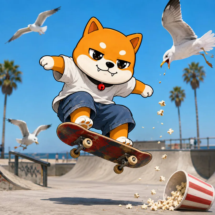 Kickflip over the seagull squad